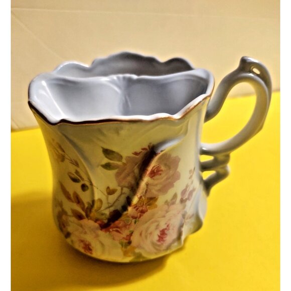 Vintage NIPPON Handpainted Shaving Mug/Mustache Cup Floral Pattern - Picture 2 of 12